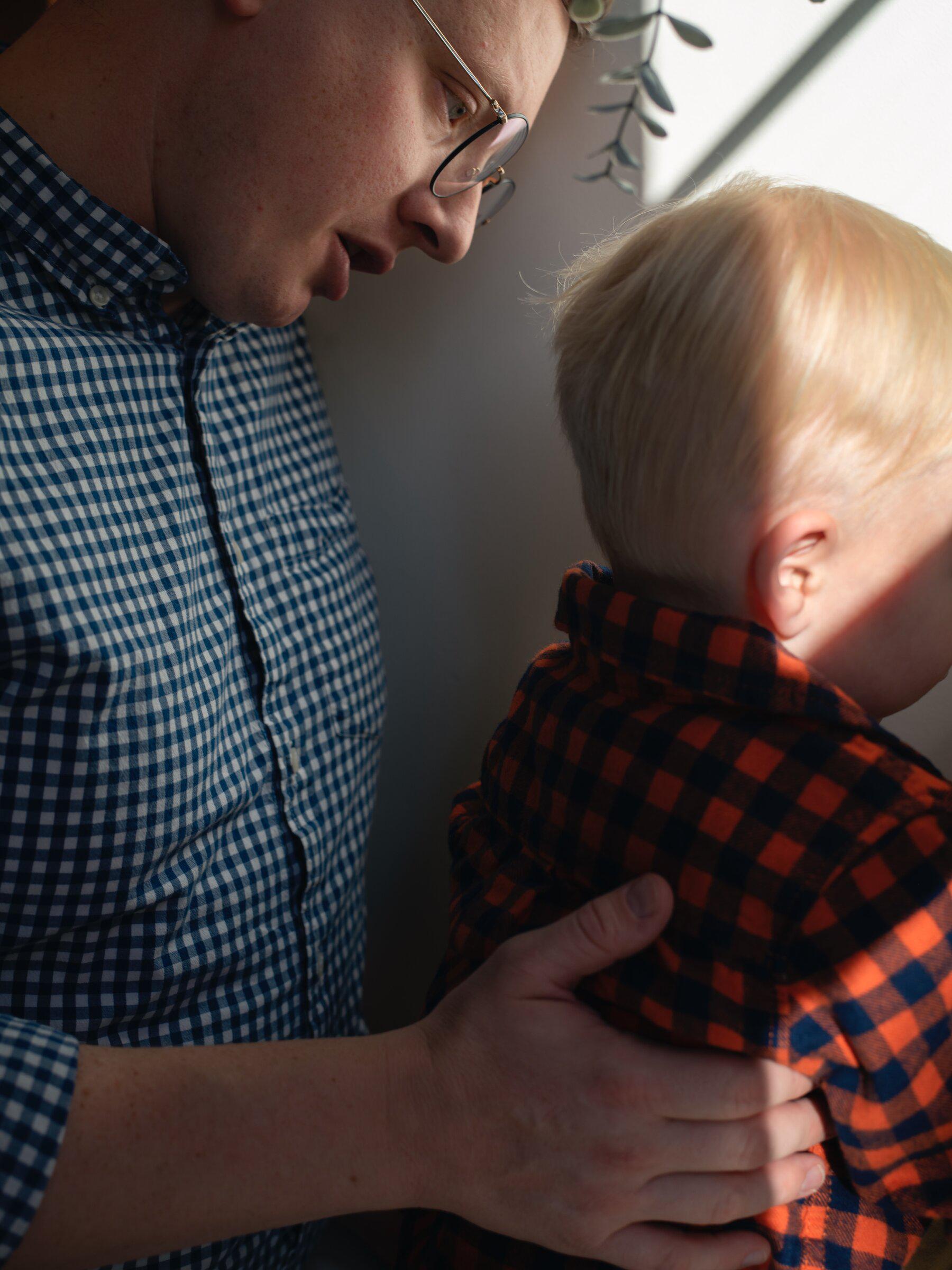 Nick Flannery with his older son. Suspicions of abusive head trauma, a.k.a. shaken baby syndrome, involving the Flannerys’ younger son, Arlo, led to conflicts between the family and local authorities.