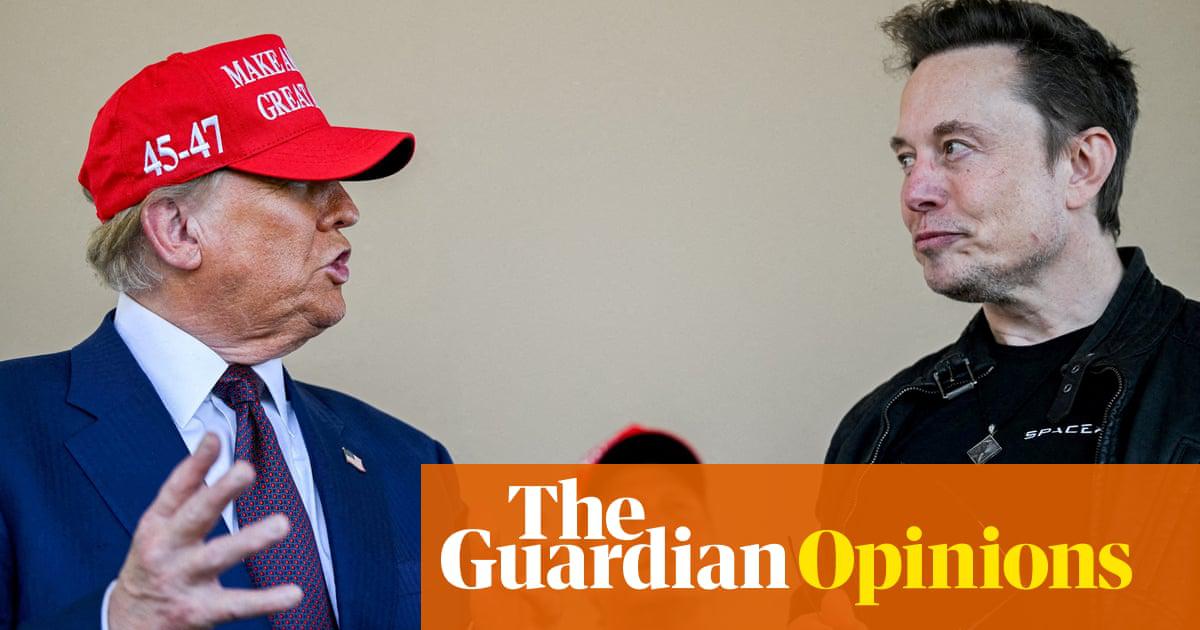 Donald Trump with Elon Musk. ‘Mr Trump’s philosophy is simple: let the uber-rich do whatever they want, with little or no oversight.’