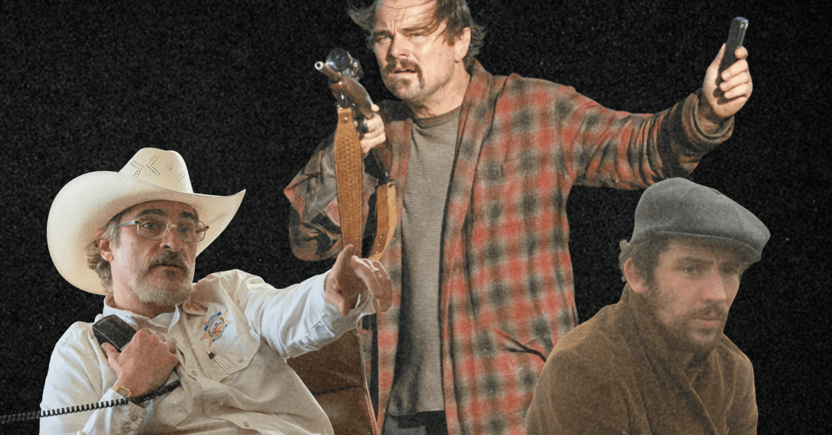 Several of this year's notable movies, including, One Battle After Another, Eddington, and The Mastermind humorously critique the political role of white men.