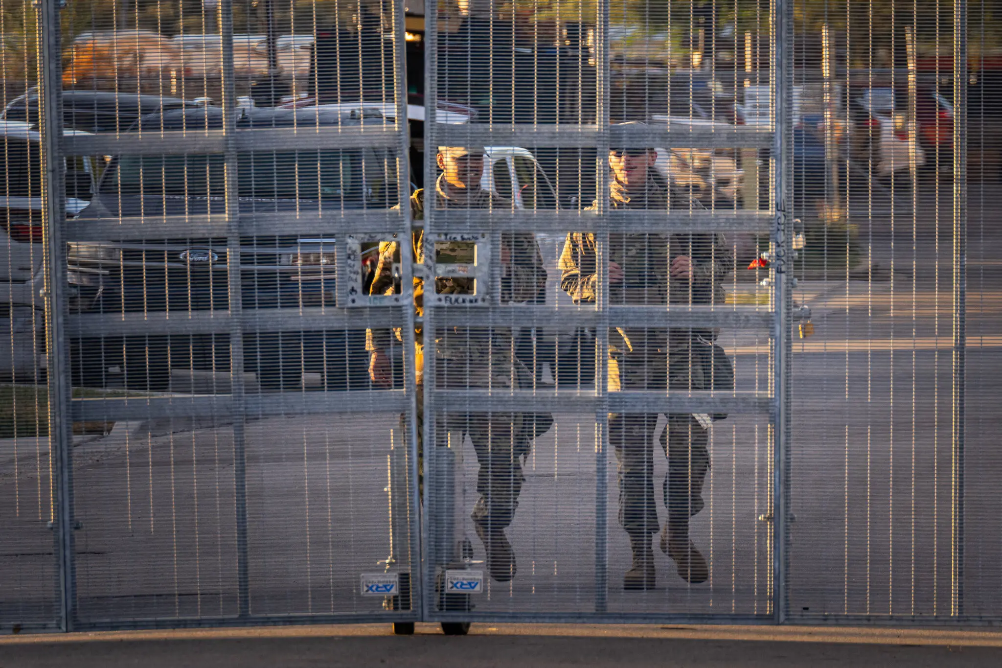 National Guard troops earlier this week walked near an immigrant processing and detention center in Broadview, Ill.