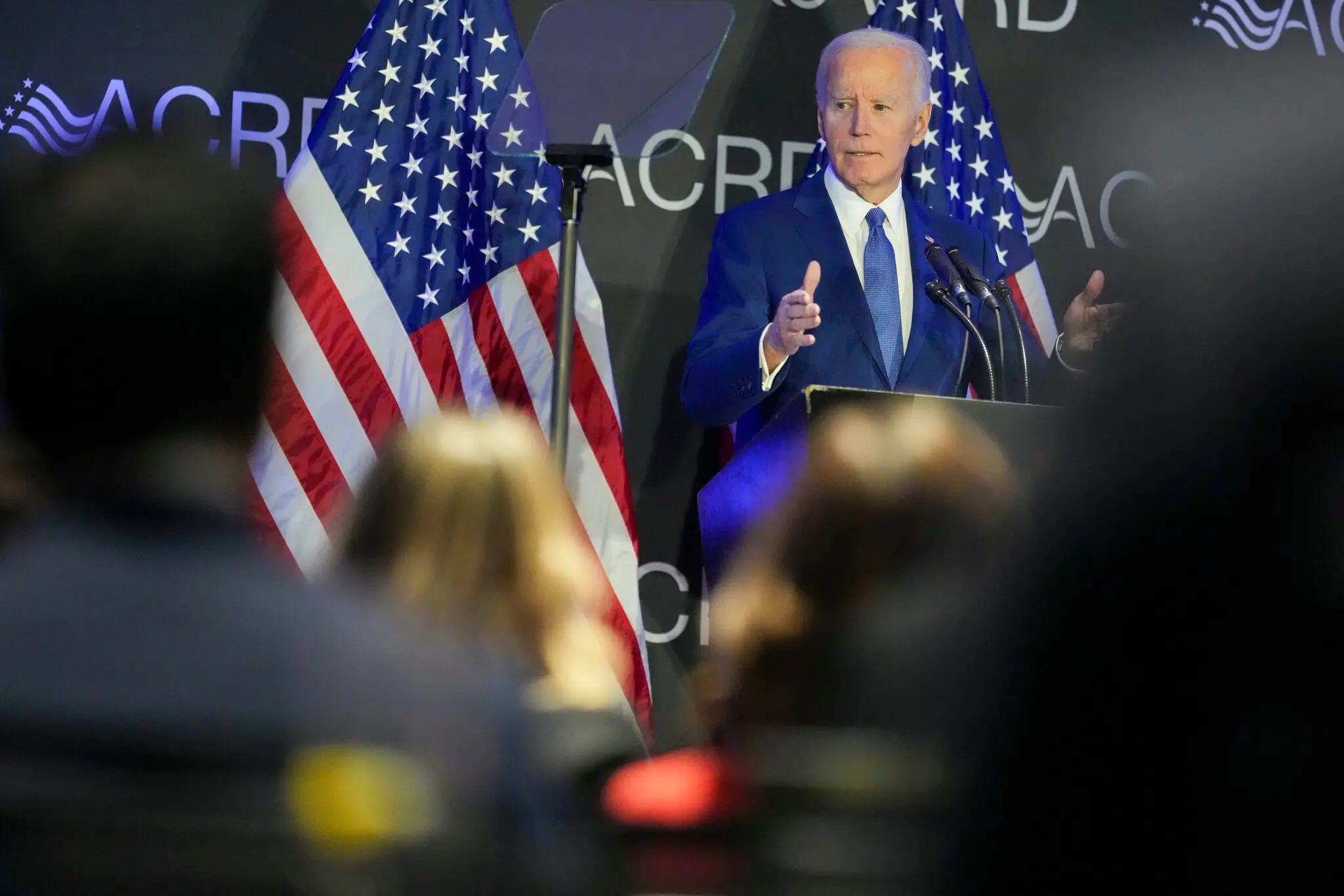 Former President Joseph R. Biden Jr. in April. He intends to keep his plans to appear at a pair of upcoming events despite his cancer treatments.