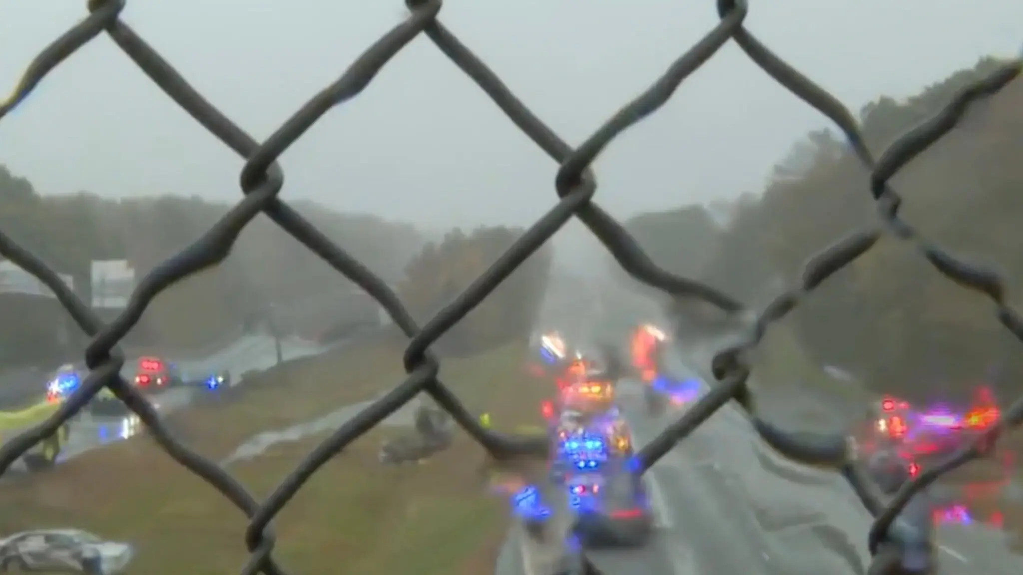 Law enforcement officials and emergency medical workers responded to the scene of a small plane crash on a grassy median on Interstate 195 in Dartmouth, Mass., on Monday morning.