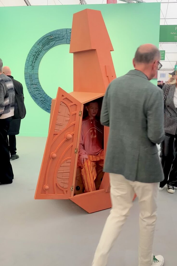 “Song to the Siren (Echo),” by Rafal Zajko, at the Frieze London art fair this week.