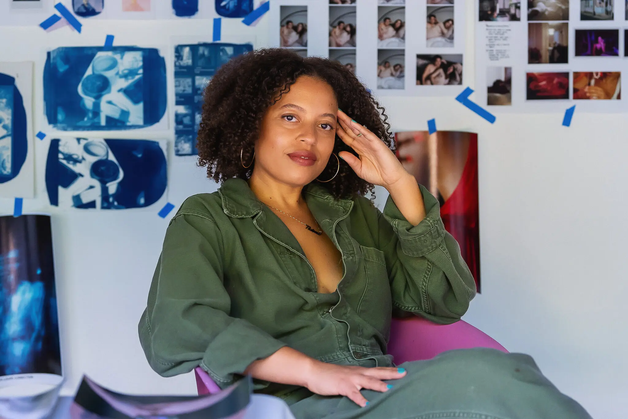 The artist Naima Green at a residency at Fountainhead Arts in Miami, March 2025.