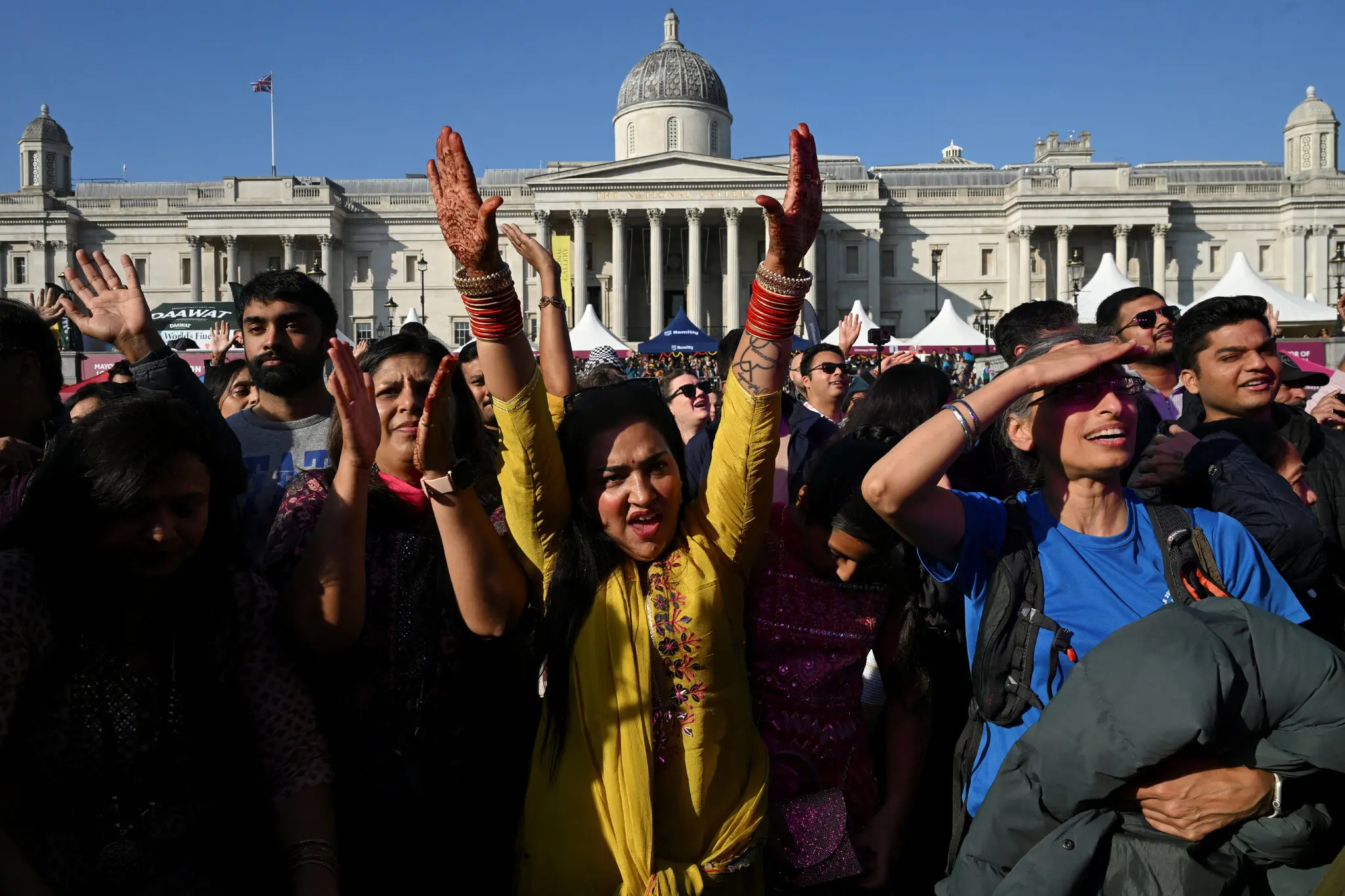 A Diwali celebration in Trafalgar Square in London last week.