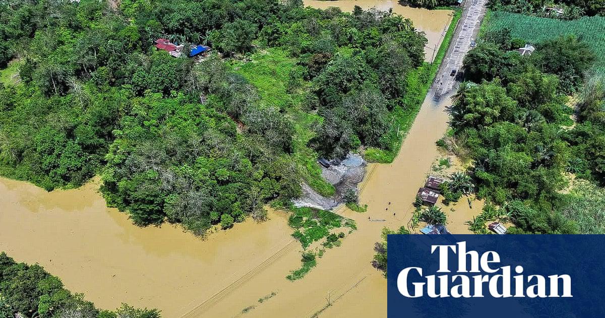 A town submerged in flood water after Tropical Storm Fengshen in Capiz province, the Philippines.