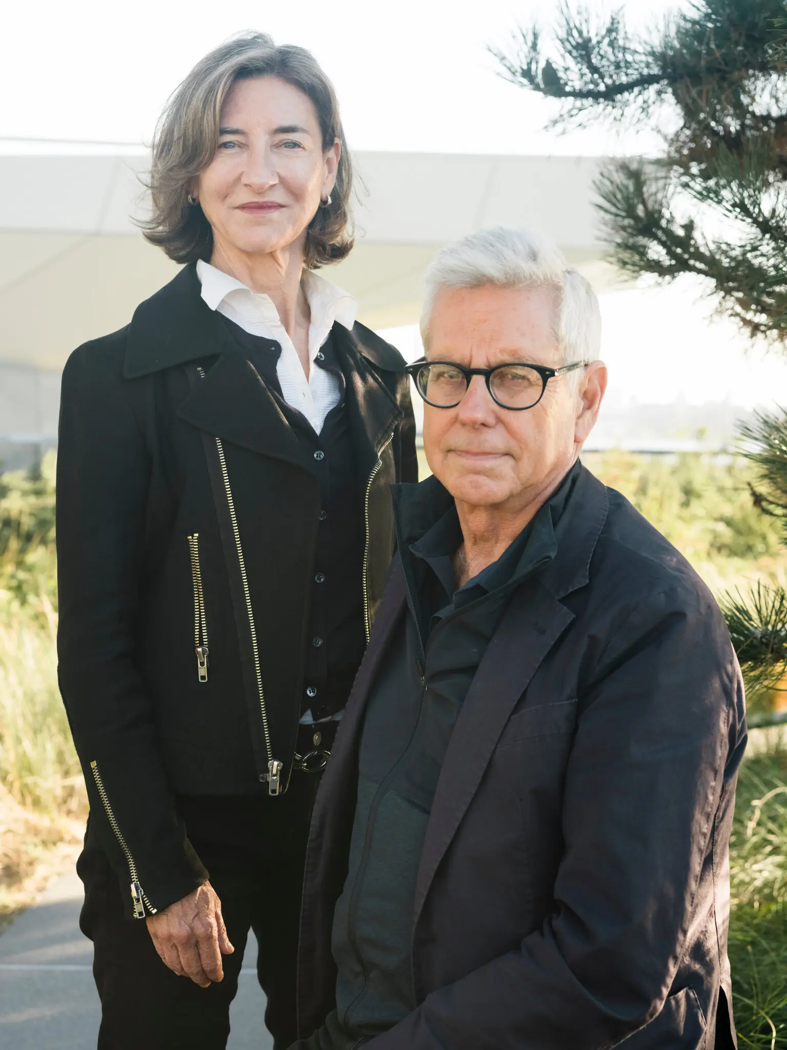 Architect partners Marion Weiss and Michael Manfredi in Hunter&rsquo;s Point South Park, in Queens.