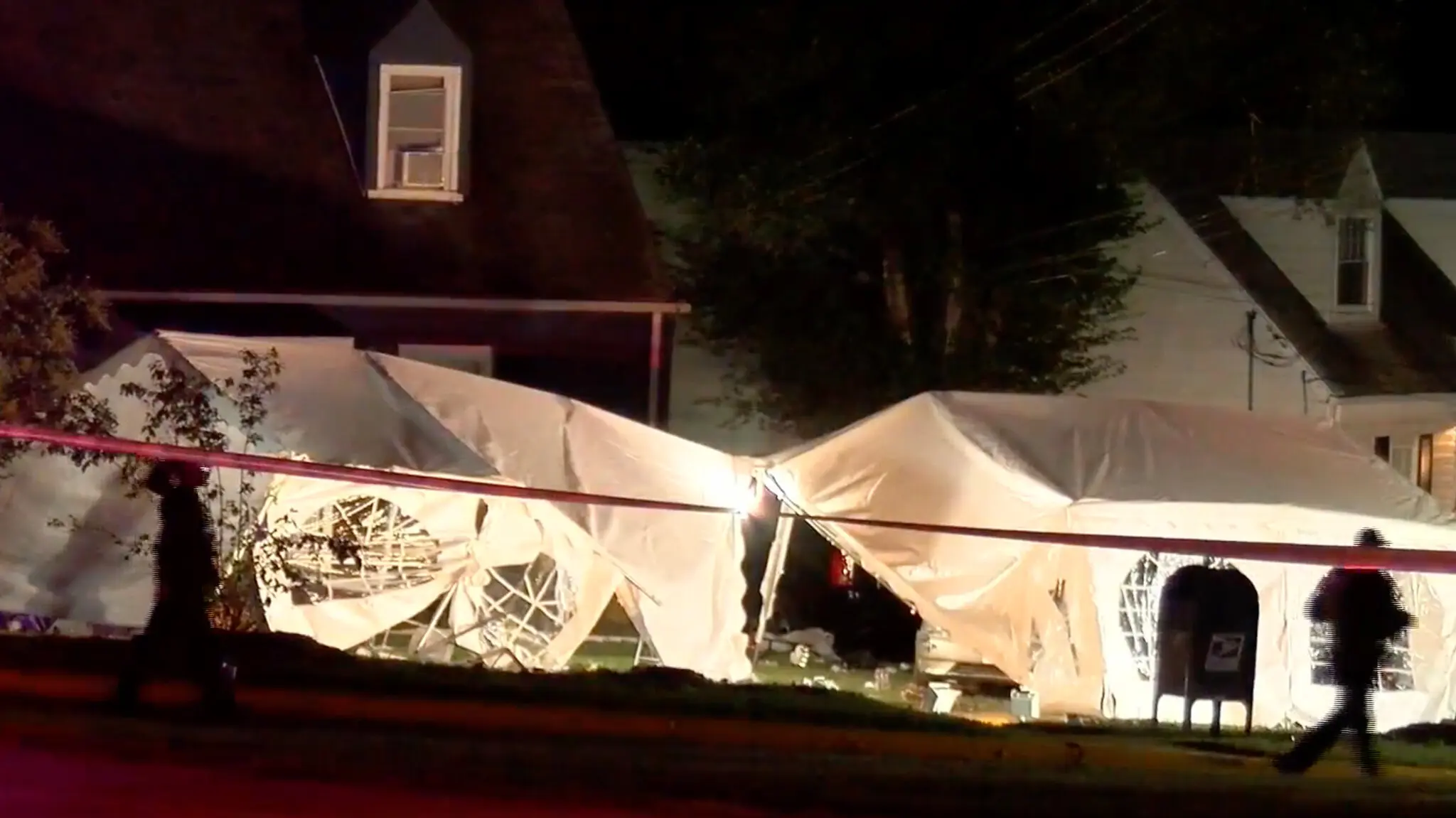 The aftermath of a hit-and-run crash at a child’s birthday party outside a Maryland house on Saturday night.