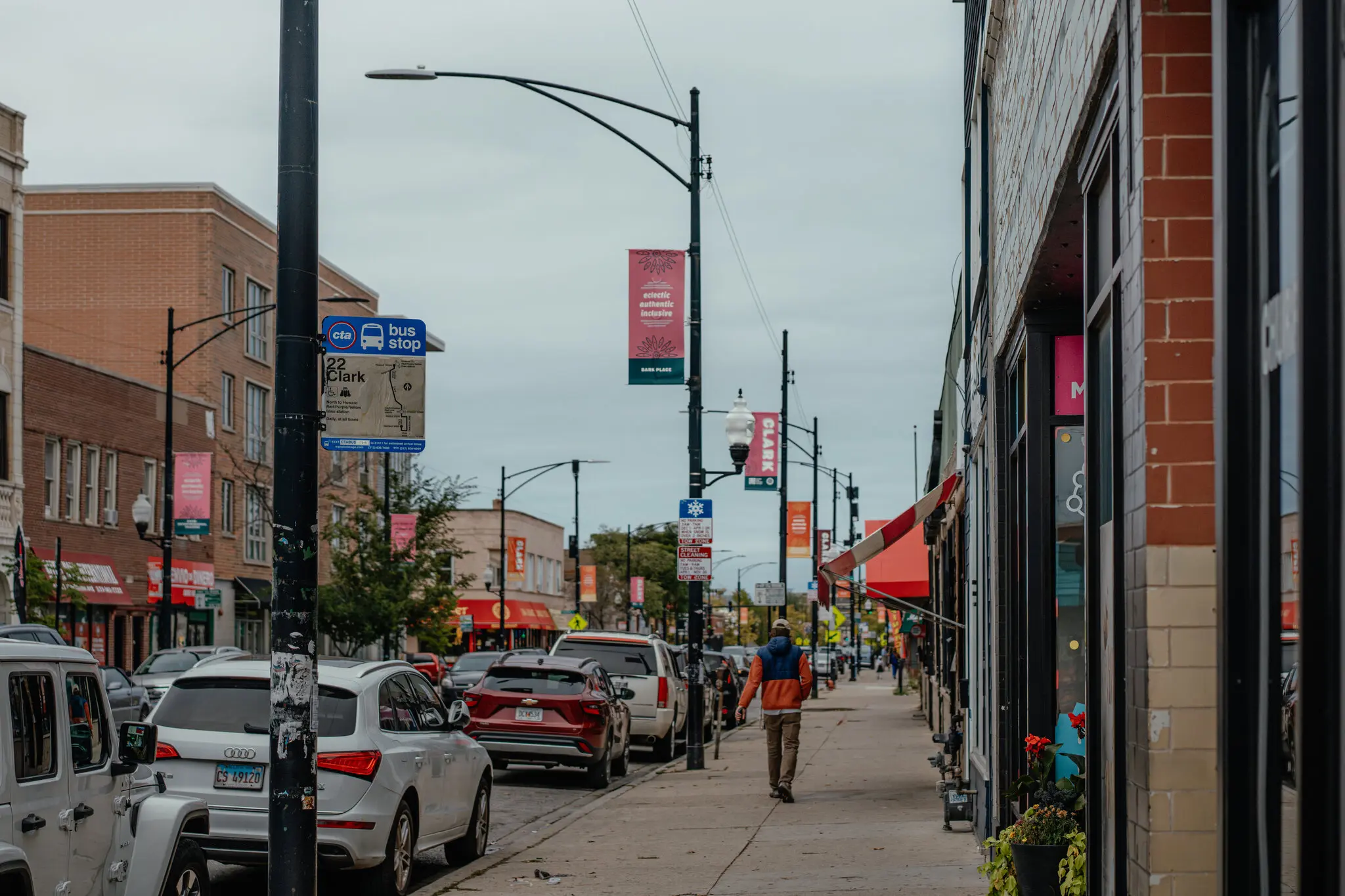The Rogers Park neighborhood on Thursday. Business owners in Chicago have said that fewer people have ventured out to stores recently.