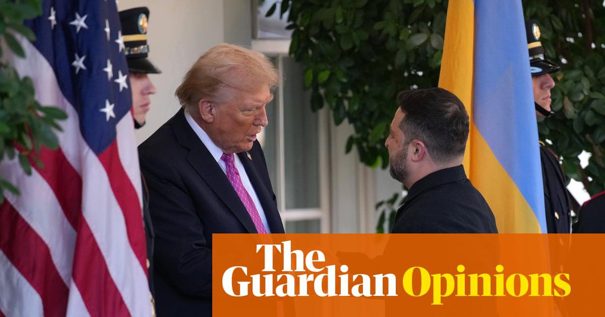 Donald Trump greets Volodymyr Zelenskyy at the White House on 17 October 2025. ‘Mr Trump has repeatedly resiled from following up tough talk on Russia with meaningful action.’