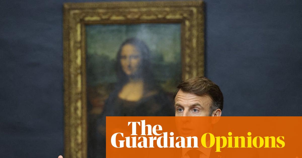 Emmanuel Macron at the Louvre, Paris, 28 January 2025.