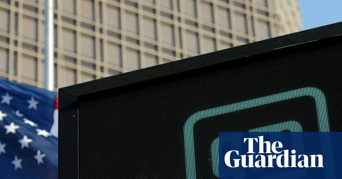 General Motors logo seen on the facade of the headquarters in Detroit, Michigan, in March 2021.