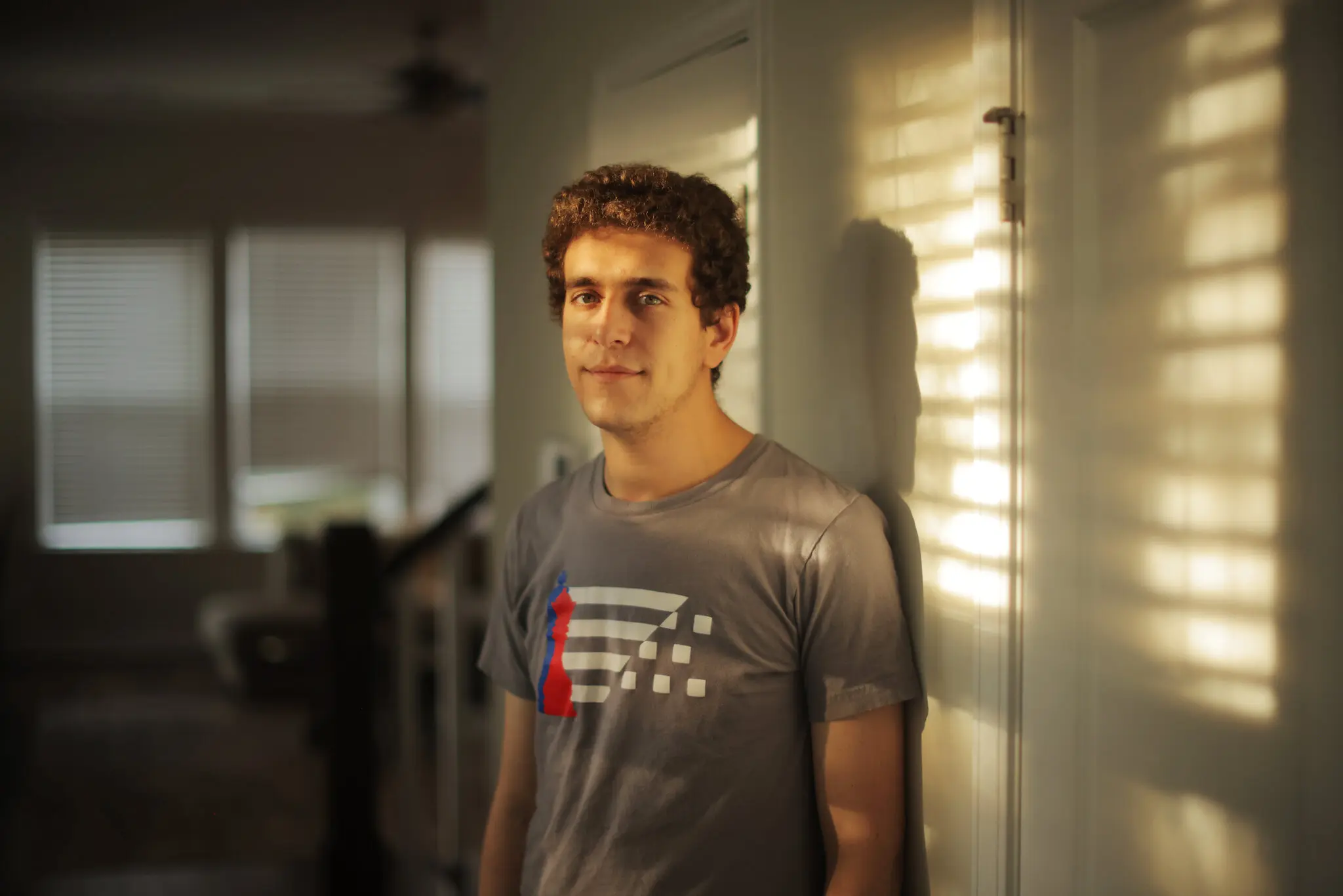 Daniel Naroditsky at his home in Charlotte, N.C., in 2022.