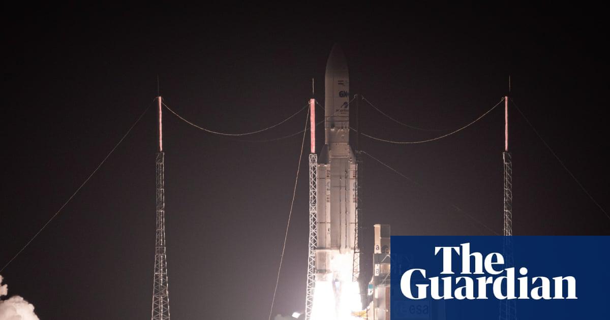 A rocket lifts off in French Guiana in 2019 carrying satellites built by Airbus and Thales, who have joined with Leonardo in the new venture.
