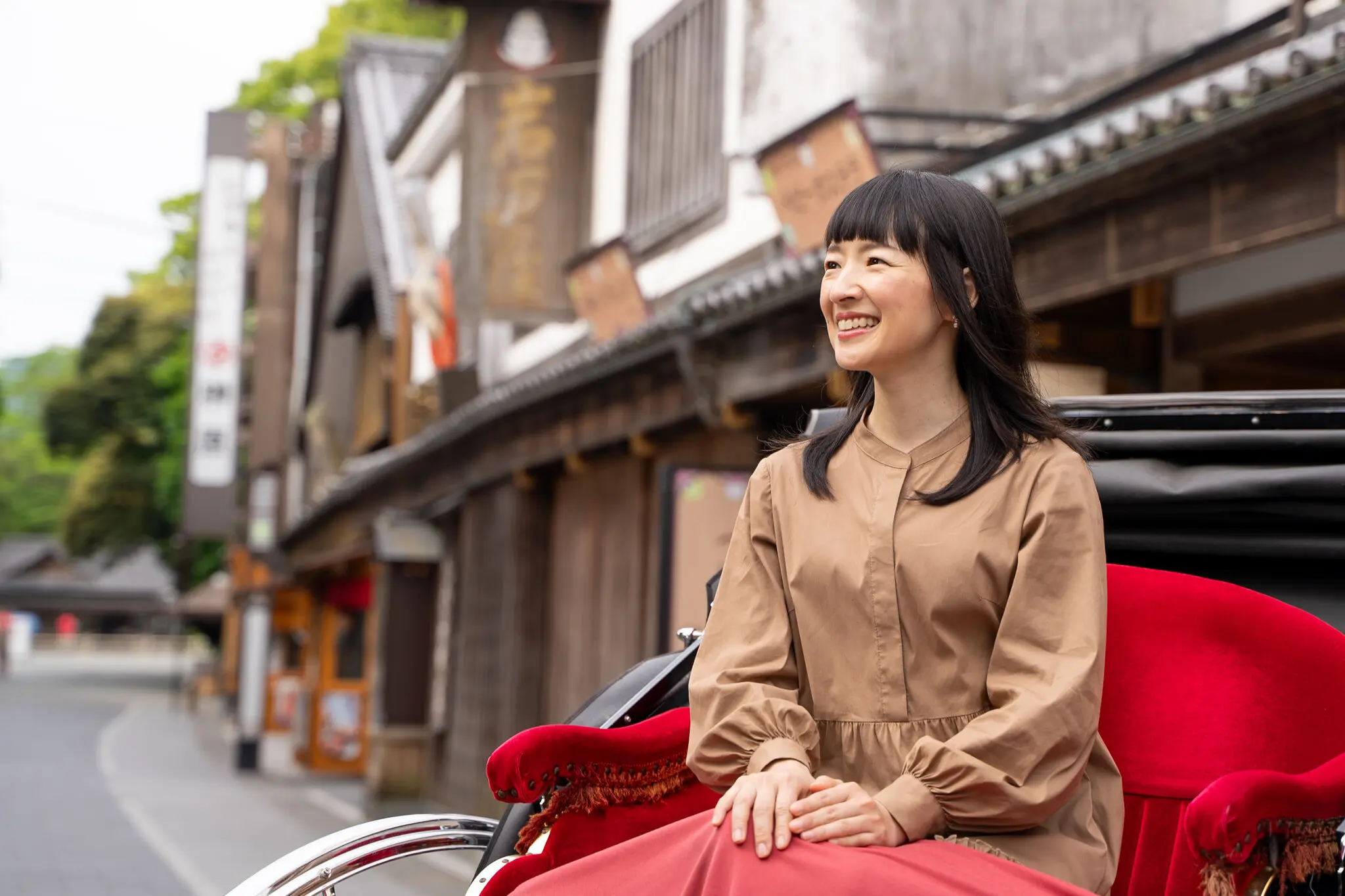 Marie Kondo in Ise, Japan, where several streets are lined with buildings reminiscent of Japan’s Edo and Meiji periods.