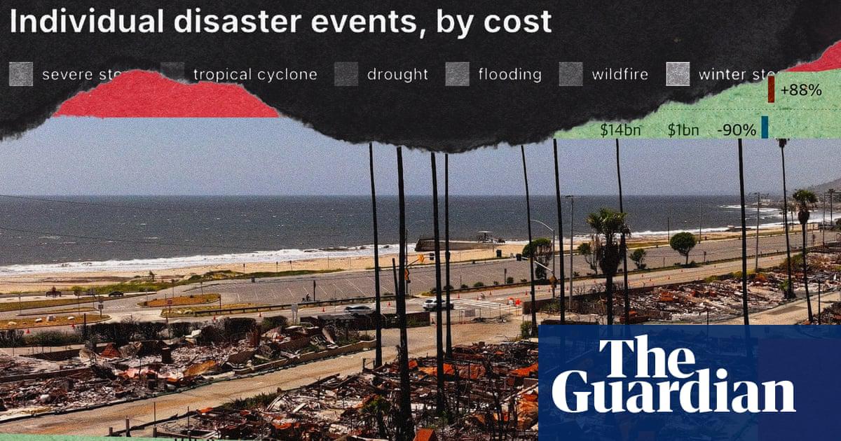 Fourteen separate weather-related disasters that each caused at least $1bn in damage hit the US in the first six months of the year.