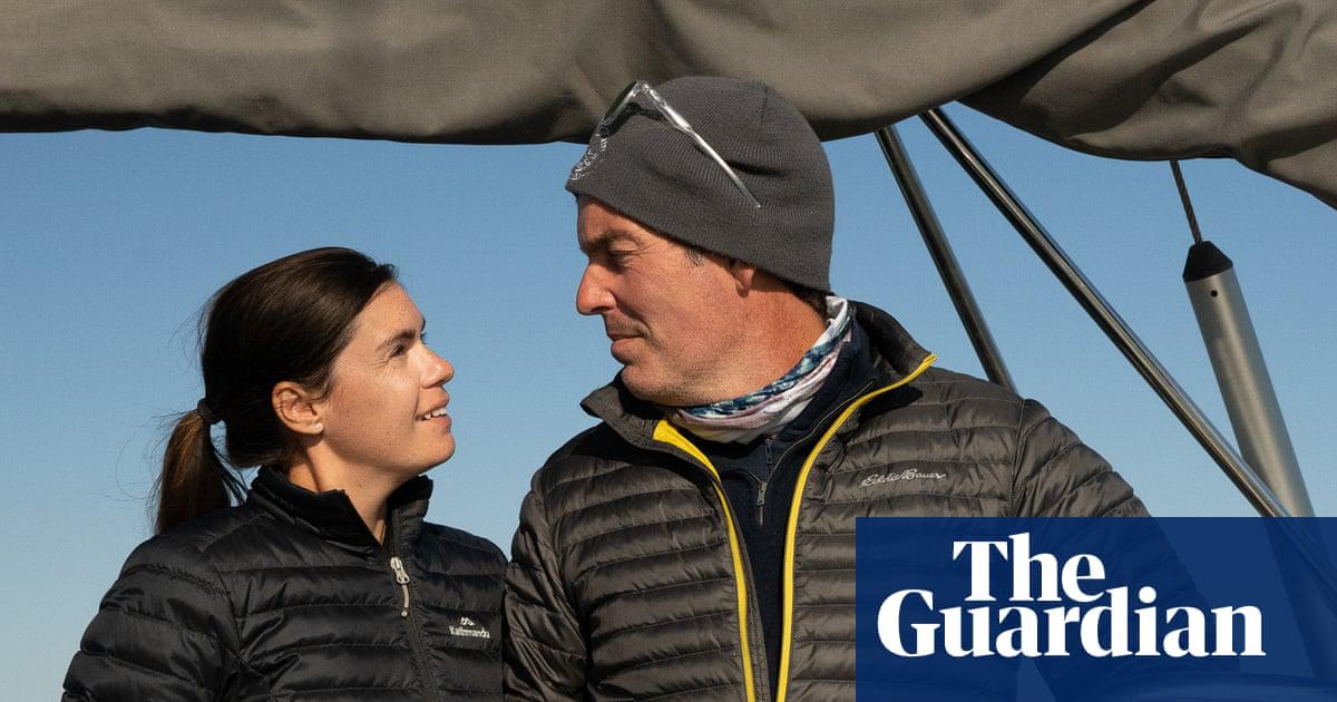 Terysa Vanderloo and Nick Fabbri sailing into UK waters in 2020 aboard Ruby Rose.