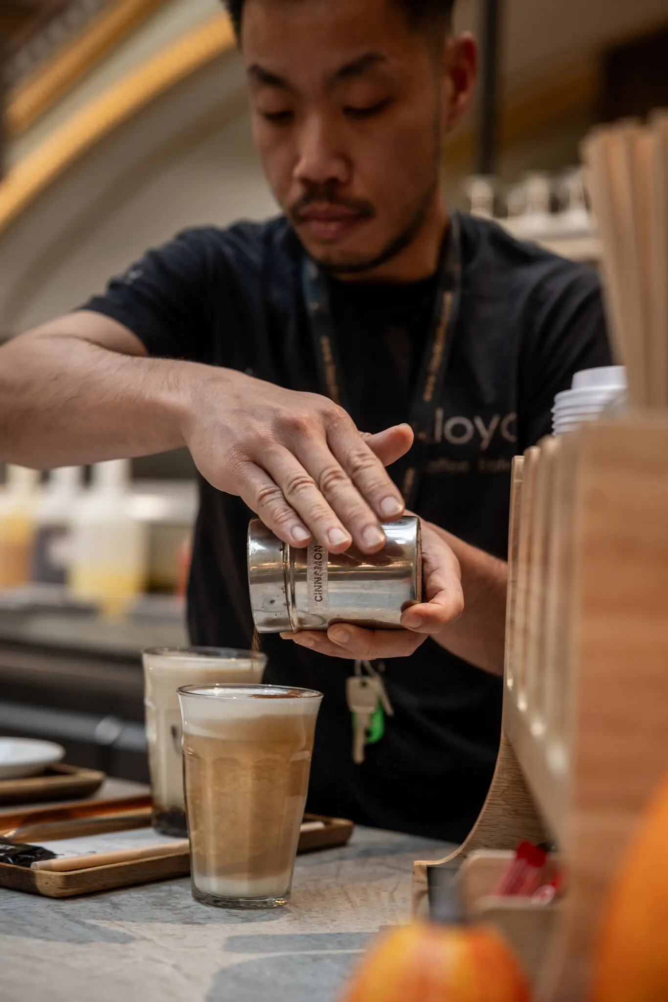 A pumpkin spice latte at a cafe in Antwerp, Belgium. The drink, a fall mainstay in the United States, has become more common in some European cities.