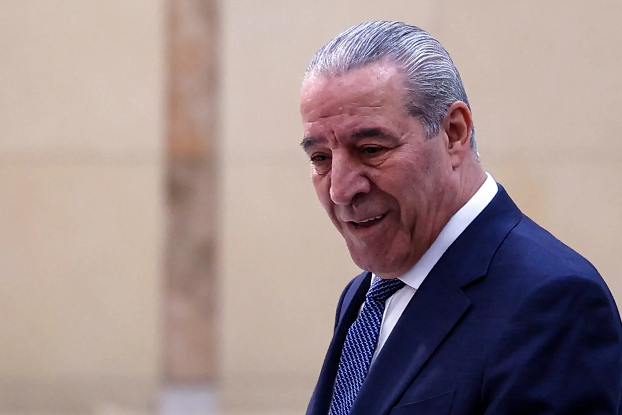 Hussein al-Sheikh, seen here in Ramallah in the West Bank in April, serves as deputy to President Mahmoud Abbas of the Palestinian Authority. Mr. Abbas said Sunday that if he were to vacate his position, the reins would pass to Mr. al-Sheikh.