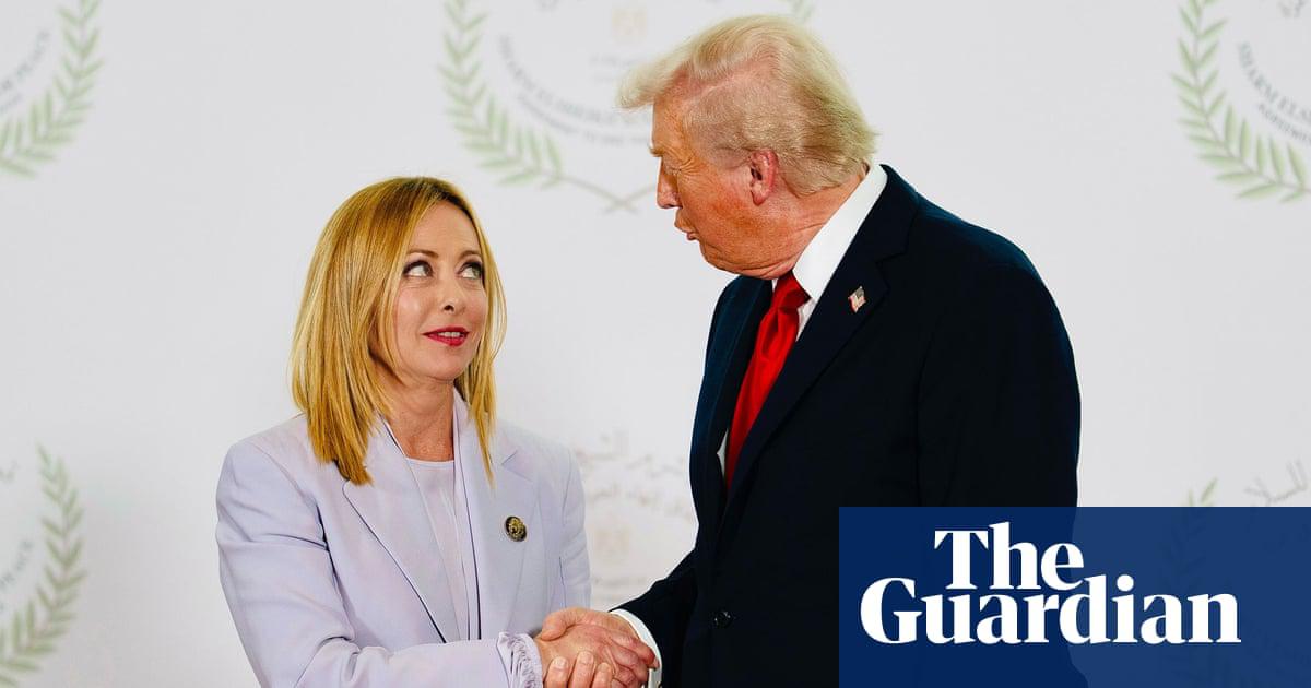 While Italy, under Giorgia Meloni, left, has met its spending shortfall limit a year early, the US is expected to run annual budget deficits of more than 7%.