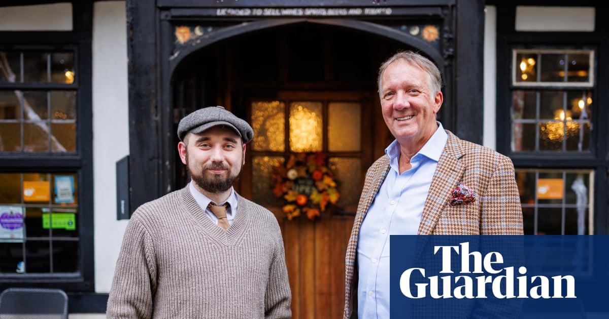 Pub landlords Coby Morton (left) and Jason Osborne outside the Eclipse Inn, Winchester – one of six pubs owned by Osborne.