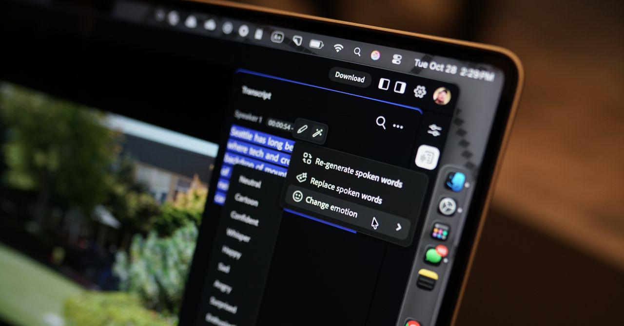 Exclusive: Adobe's Corrective AI Can Change the Emotions of a Voice-Over