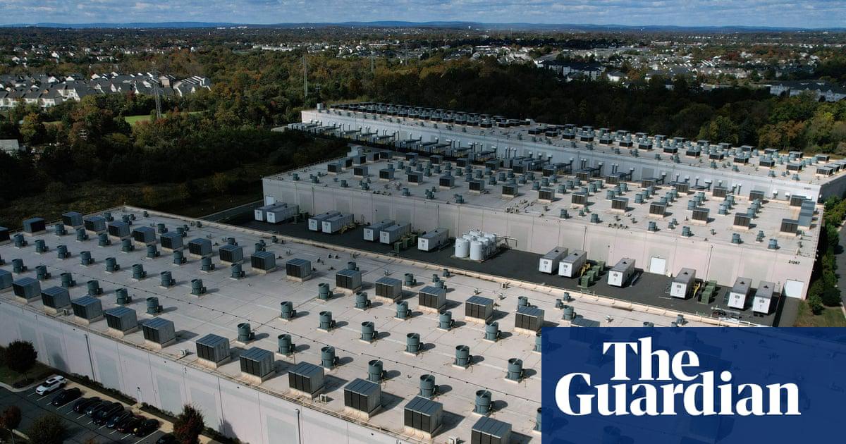 An aerial view of an Amazon Web Services Data Center known as US East 1 in Ashburn, Virginia on 20 October 2025.