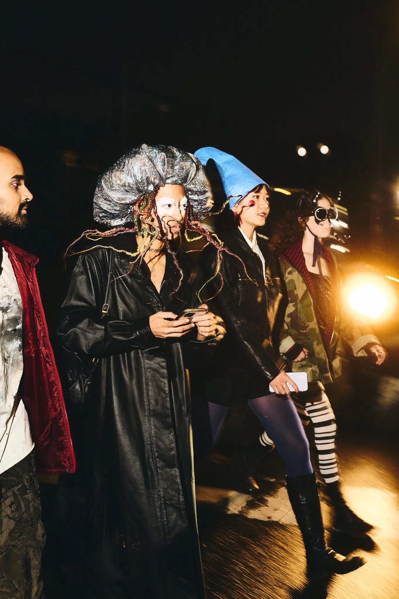 Group of friends in Maspeth, Queens on the night before Halloween.