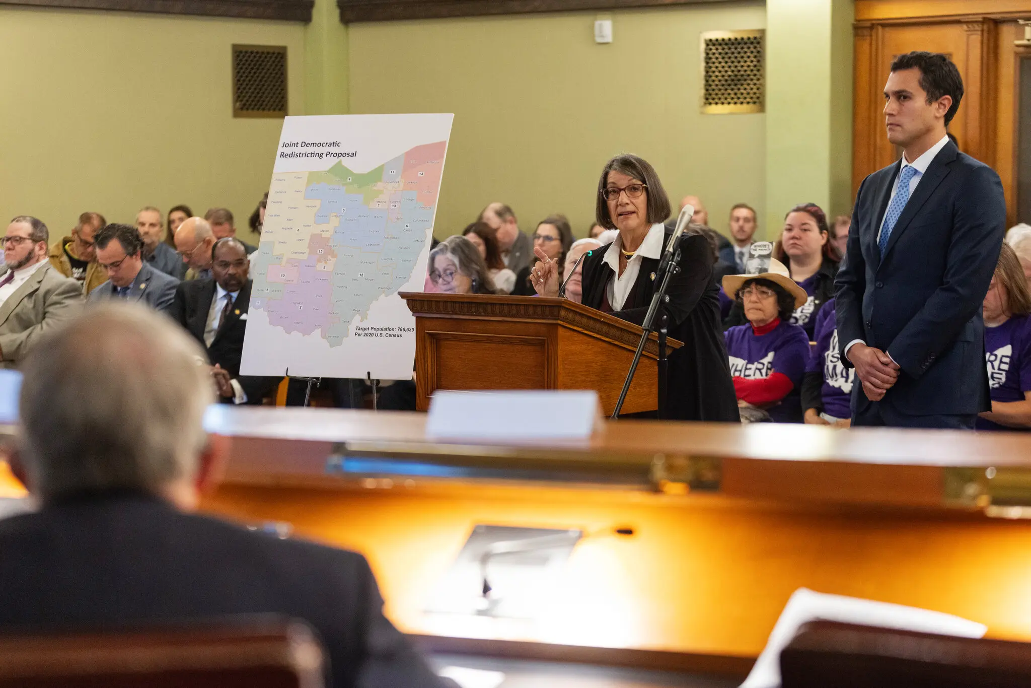 State Senator Nickie Antonio, a Democrat, who serves on the Ohio Redistricting Commission, presented a proposed map at the panel’s meeting last week in Columbus.