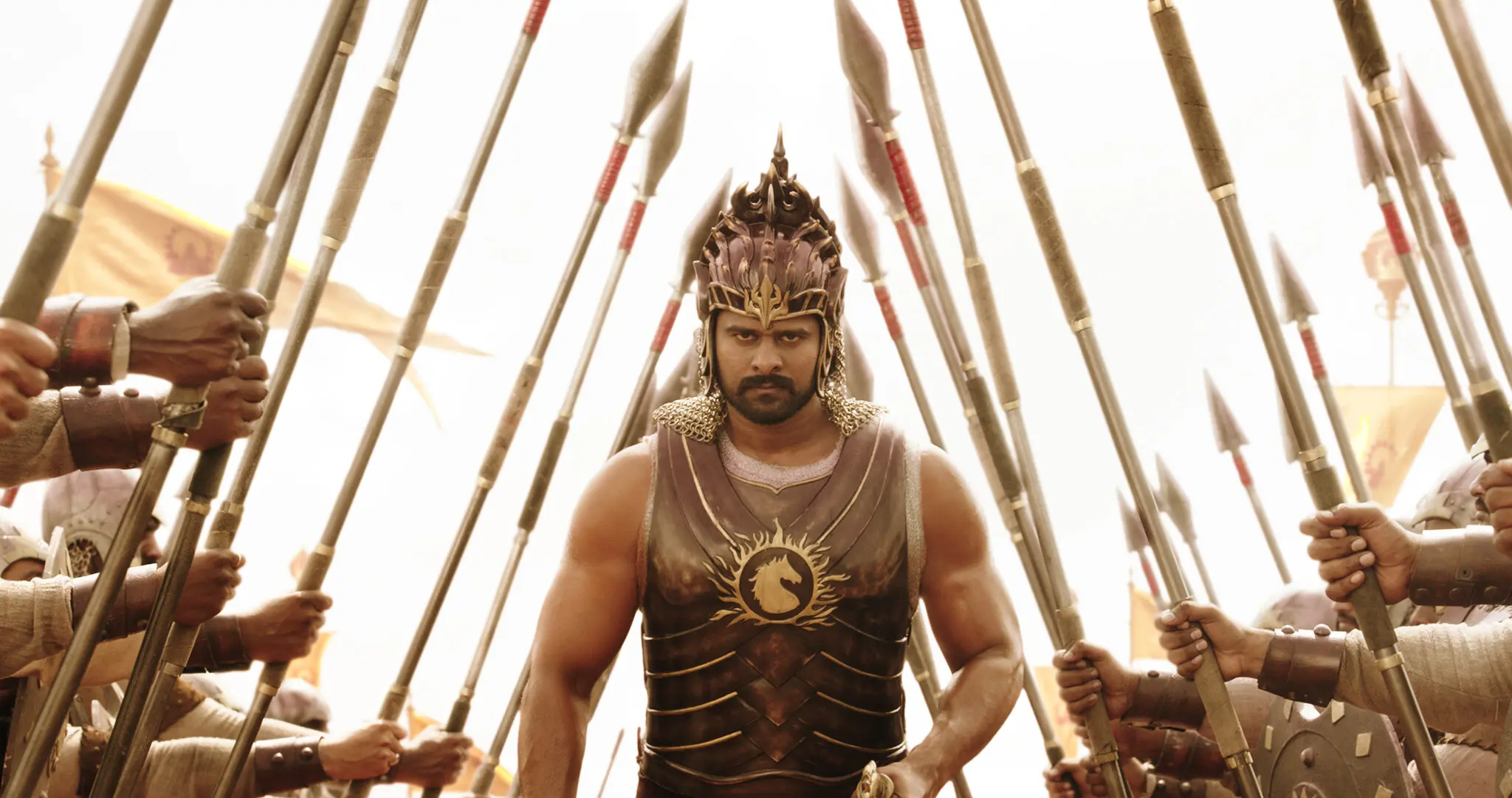 Prabhas, who plays Amarendra Baahubali, in &ldquo;Baahubali: The Epic,&rdquo; which is story centered on royal intrigue.