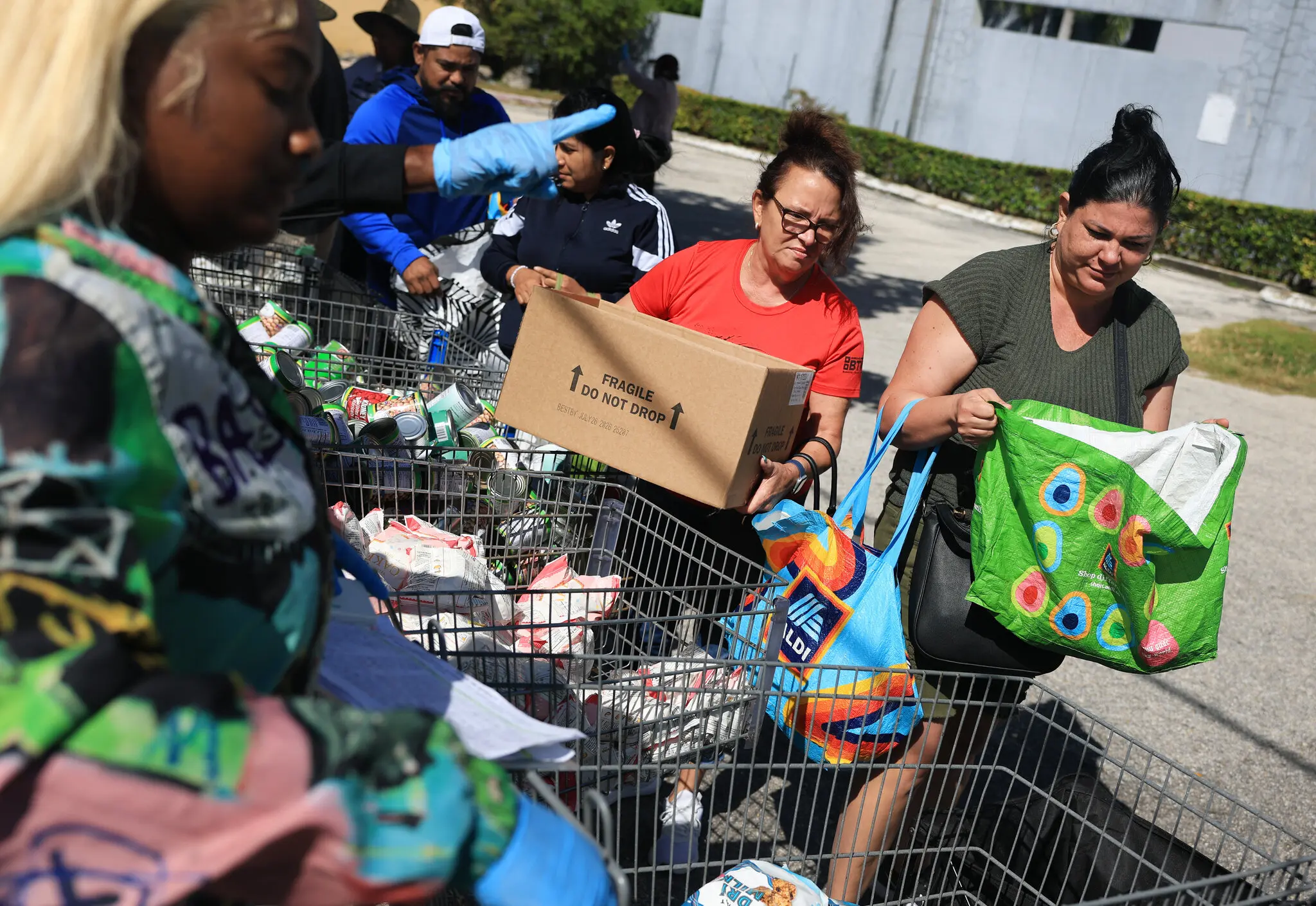 A food bank in Miami this week. About 42 million people are at risk of losing their aid through the Supplemental Nutrition Assistance Program, or SNAP.