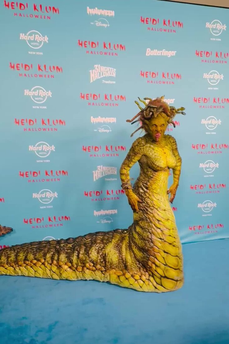 Heidi Klum arrived dressed as Medusa.