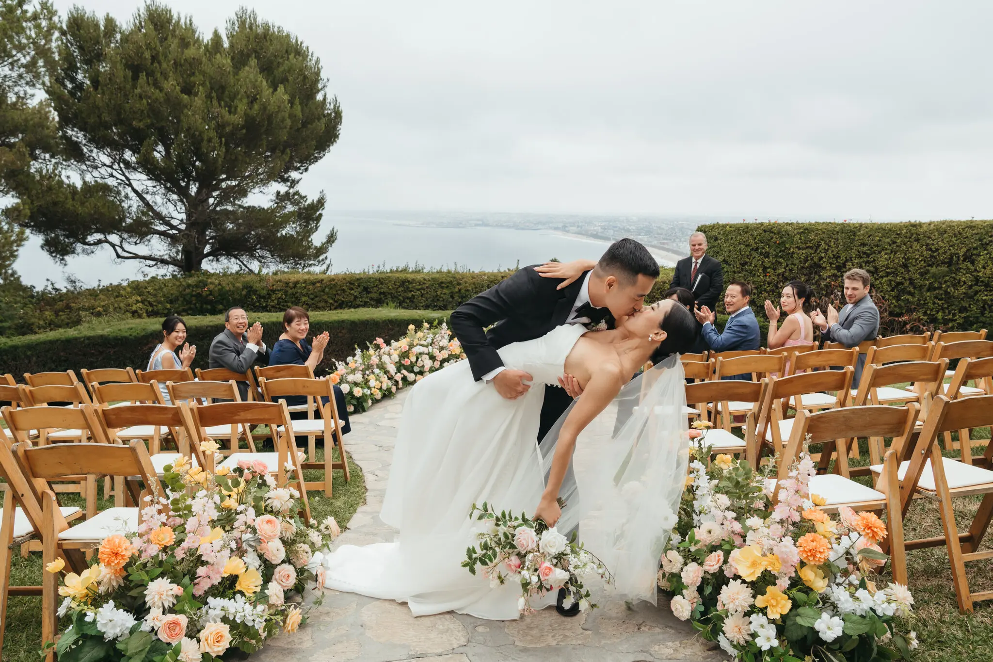Jessica and Dylan Lu were married Aug. 14 at La Venta Inn before seven guests. Afterward, they all headed out in a limo to all-you-can eat Korean barbecue and sushi, did karaoke and drank beers.