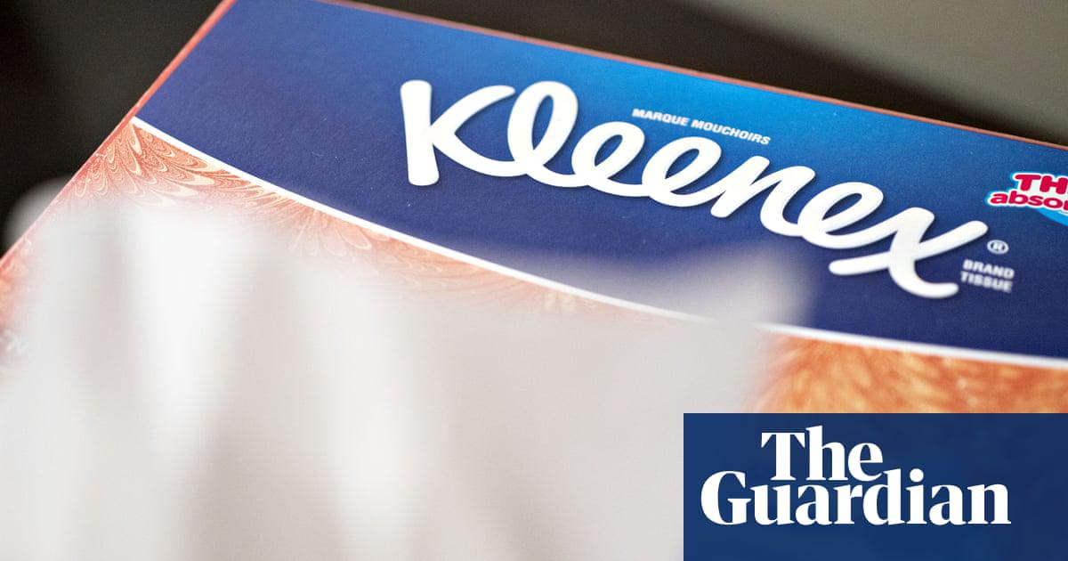 A box of Kimberly-Clark Kleenex brand tissues.