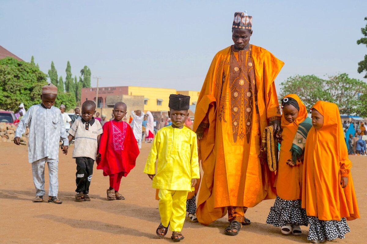 Muslims celebrating the end of Ramadan in Kaduna, Nigeria, April 2024