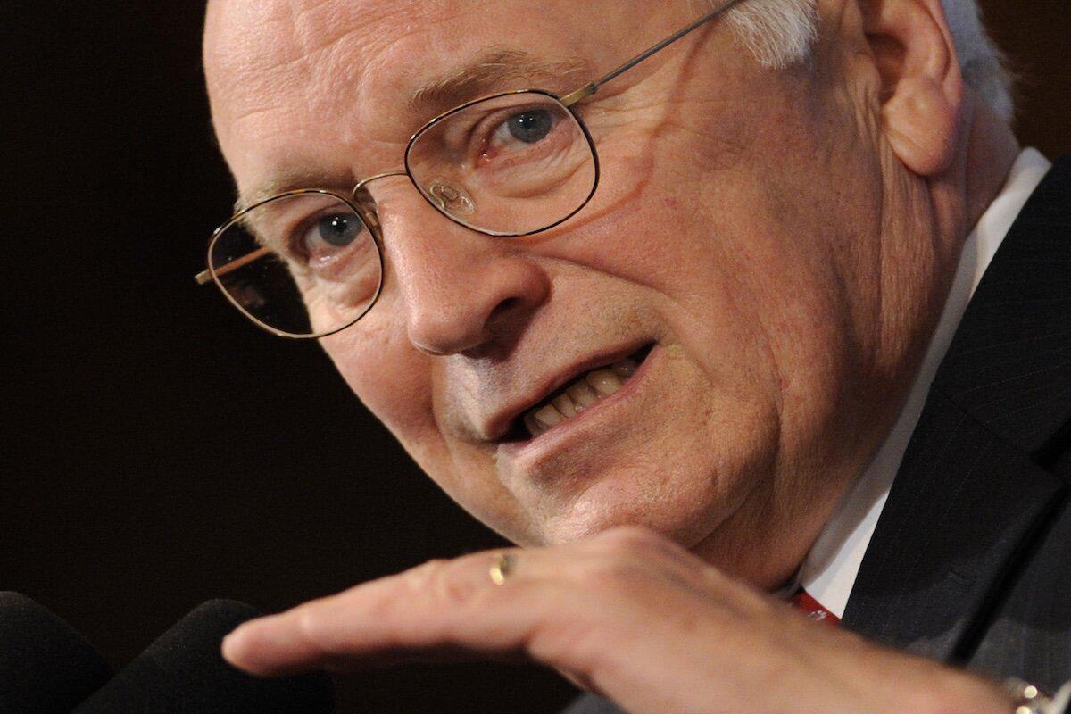 Former Vice President Dick Cheney speaks at the National Press Club in Washington, June 1, 2009.