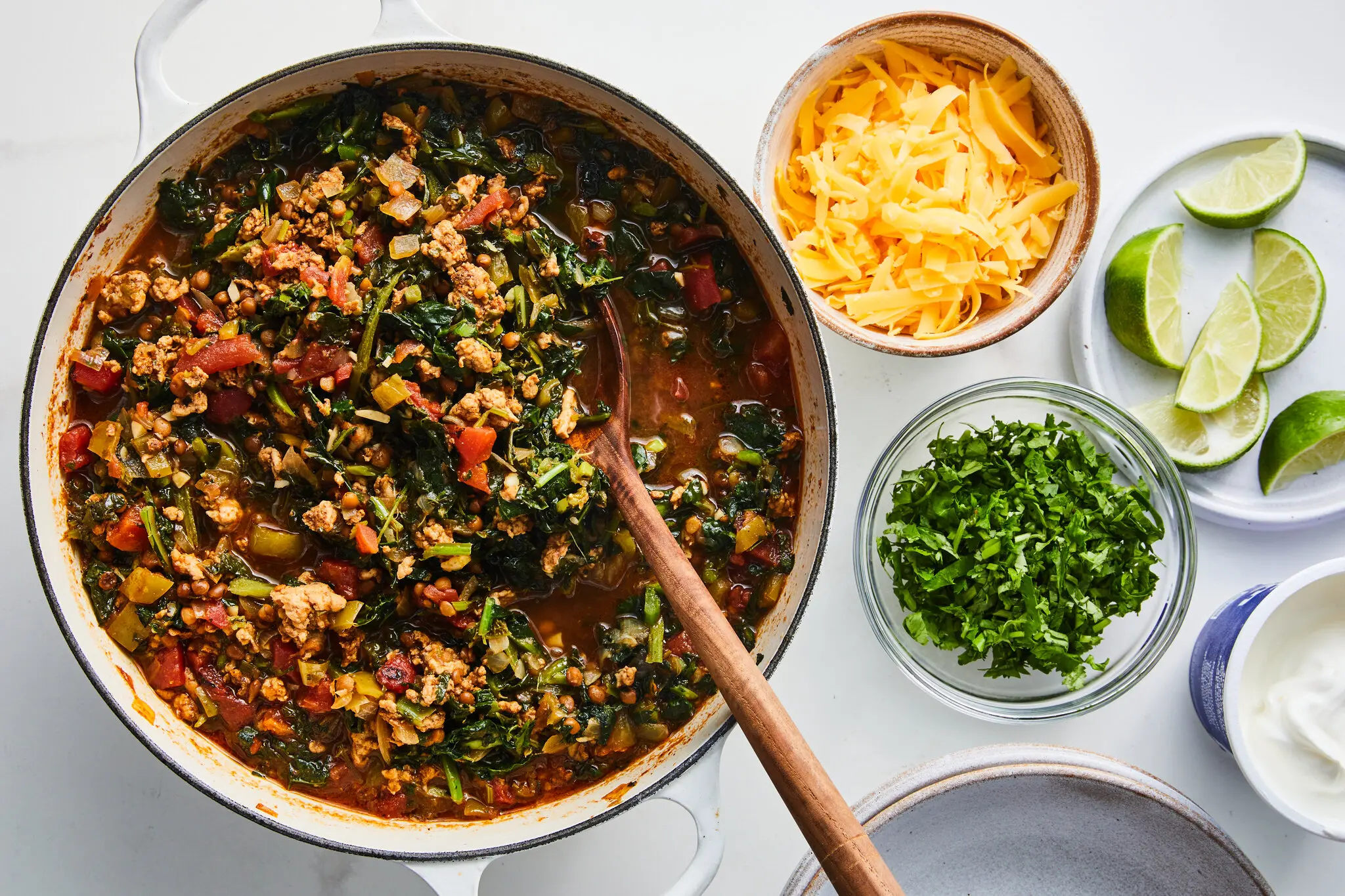 This light but abundant chili is great affordable way to feed a crowd quickly.