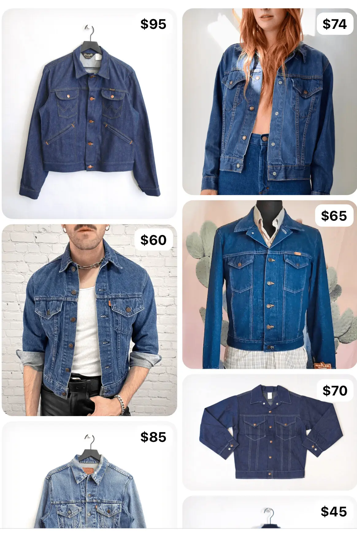 The app Gem scours the online inventories of big resale platforms and hundreds of small vintage sellers, presenting search results in one scrollable page populated by photos of items tagged with their prices. 