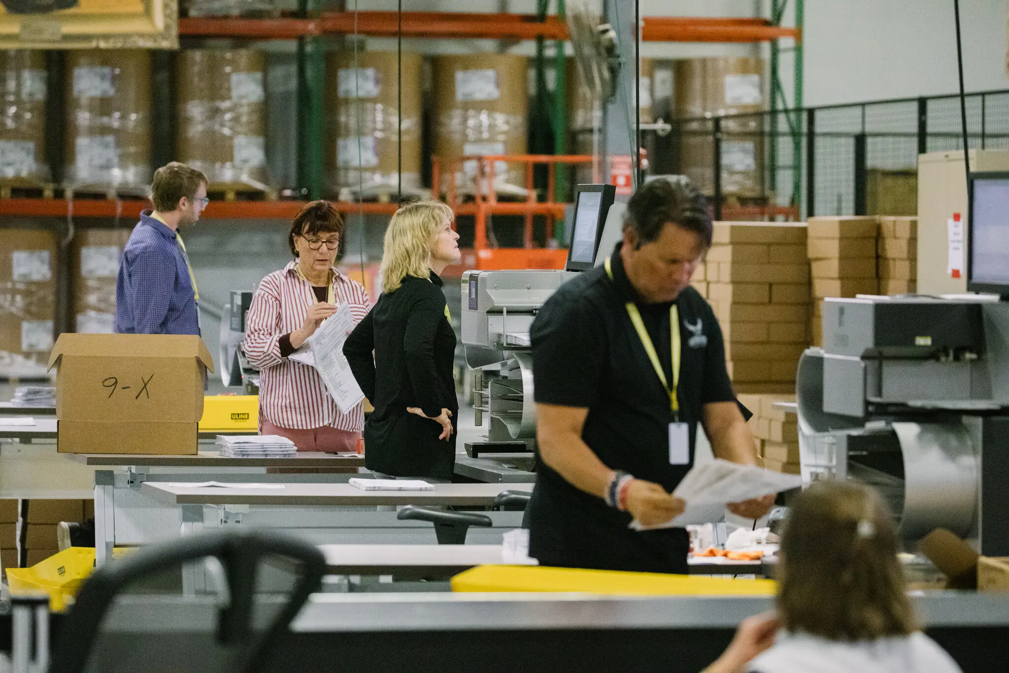 Ballot processing in Philadelphia during last year’s presidential election.
