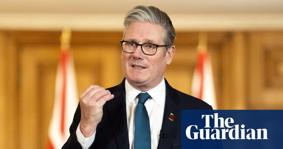 Starmer spoke about green energy at a Q&A with schoolchildren before leaving for the Cop30 conference.