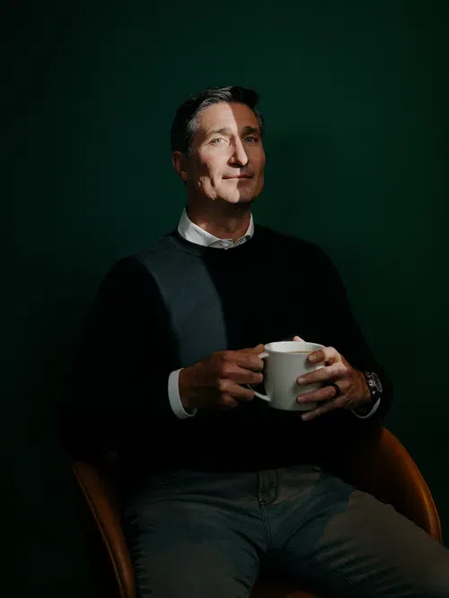 Niccol at a Starbucks in Seattle.