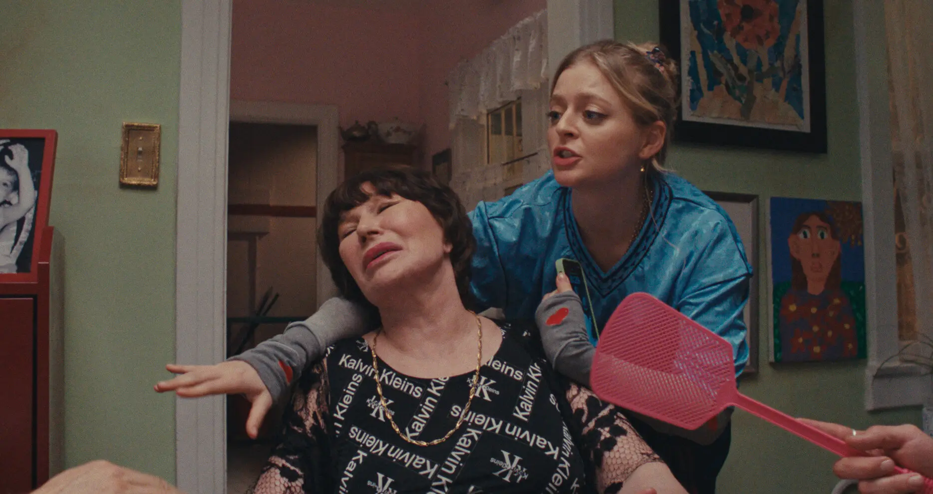 From center left, Galina Jovovich and Anna Baryshnikov in “Idiotka.”