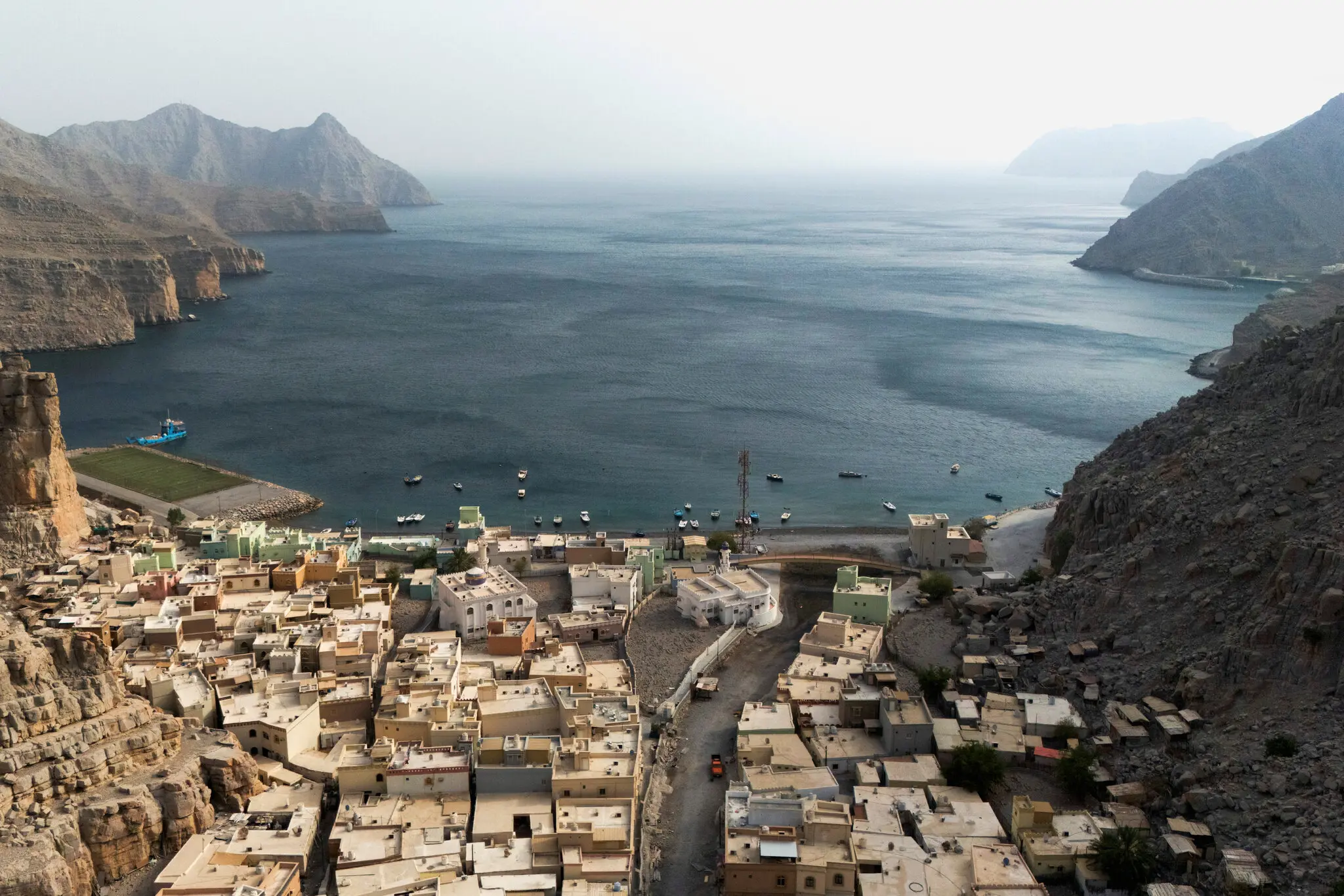 The village of Kumzar, along the Strait of Hormuz in Oman.