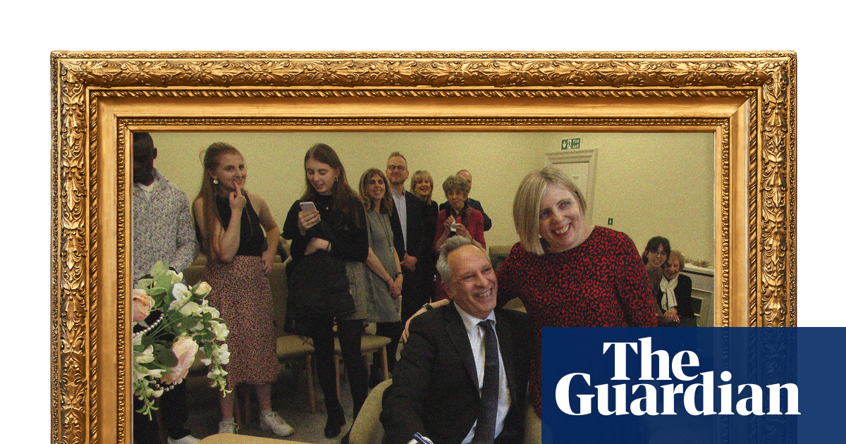 Simon Hattenstone and Diane Taylor during their civil partnership ceremony.