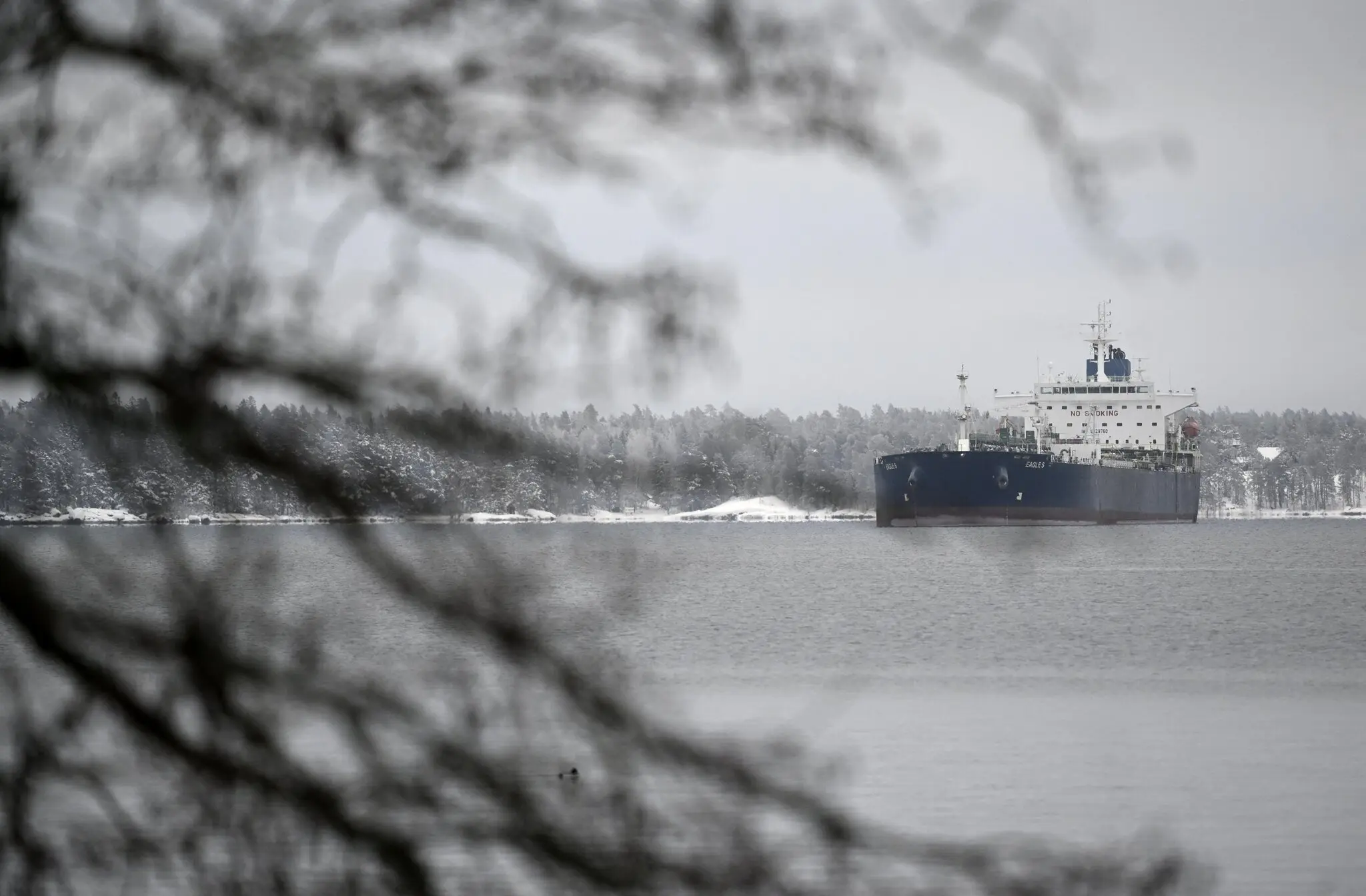 The Eagle S, an oil tanker, last January after Finnish commandos commandeered it over suspicions that it had deliberately cut vital undersea cables. The authorities said the ship appeared to belong to Russia’s shadow fleet.