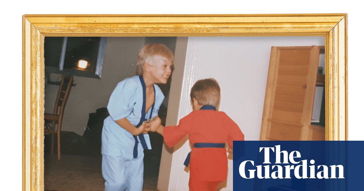 ‘I had the time of my life’ … Stuart Heritage (left) and his brother, Pete, in Jeddah, Saudi Arabia.
