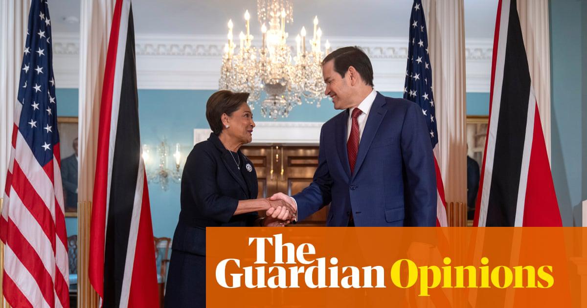 Trinidad and Tobago’s prime minister, Kamla Persad-Bissessar, meets US secretary of state Marco Rubio last September in Washington.