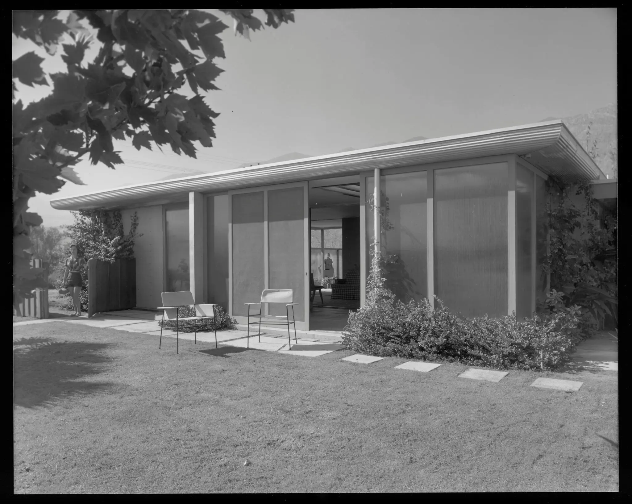 The elusive chairs, photographed outside the Robson Chambers House in Palm Springs, Calif., 1952.