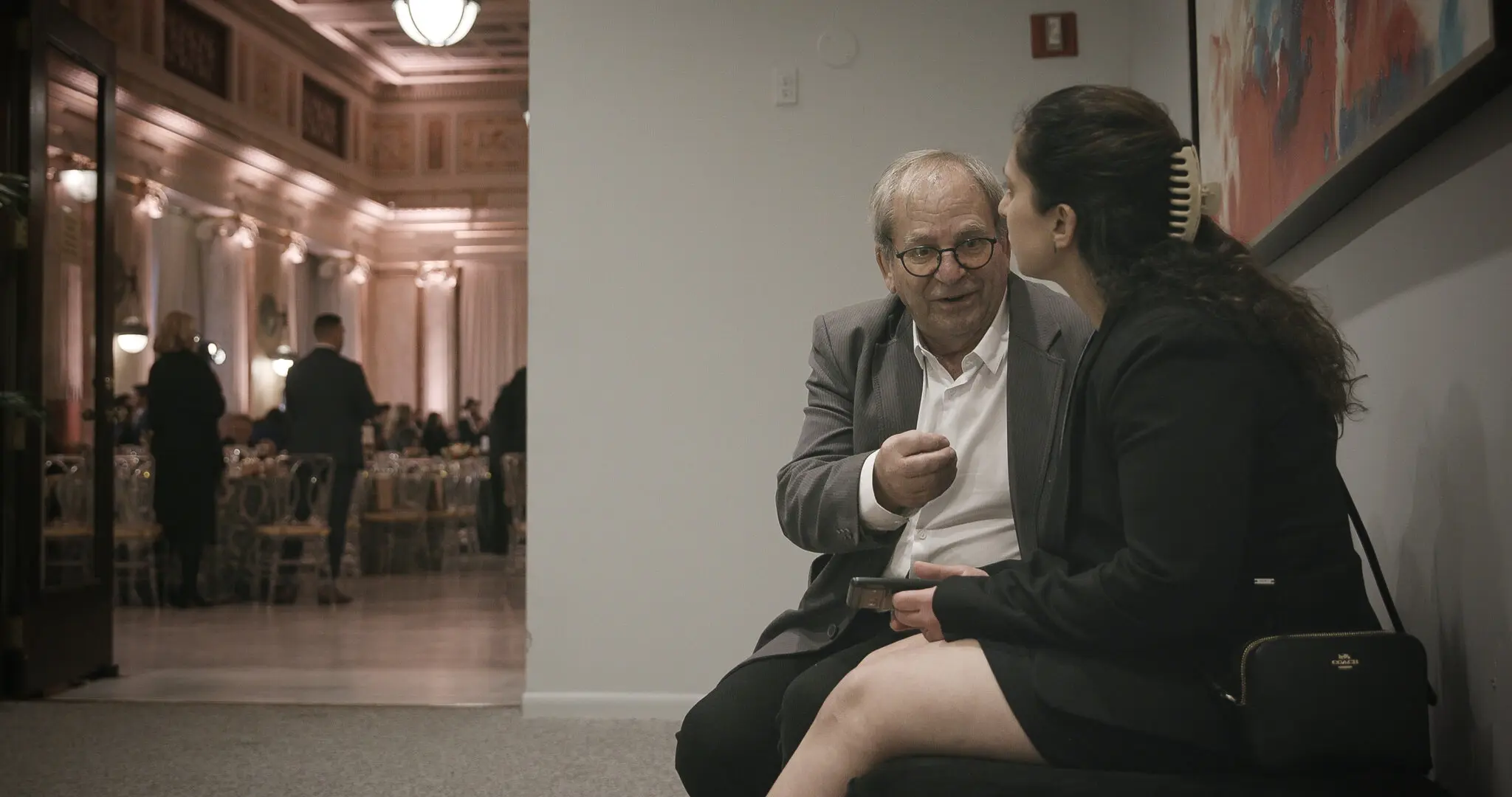 Yehuda Beinin, left, and Tal Beinin in the documentary “Holding Liat.”