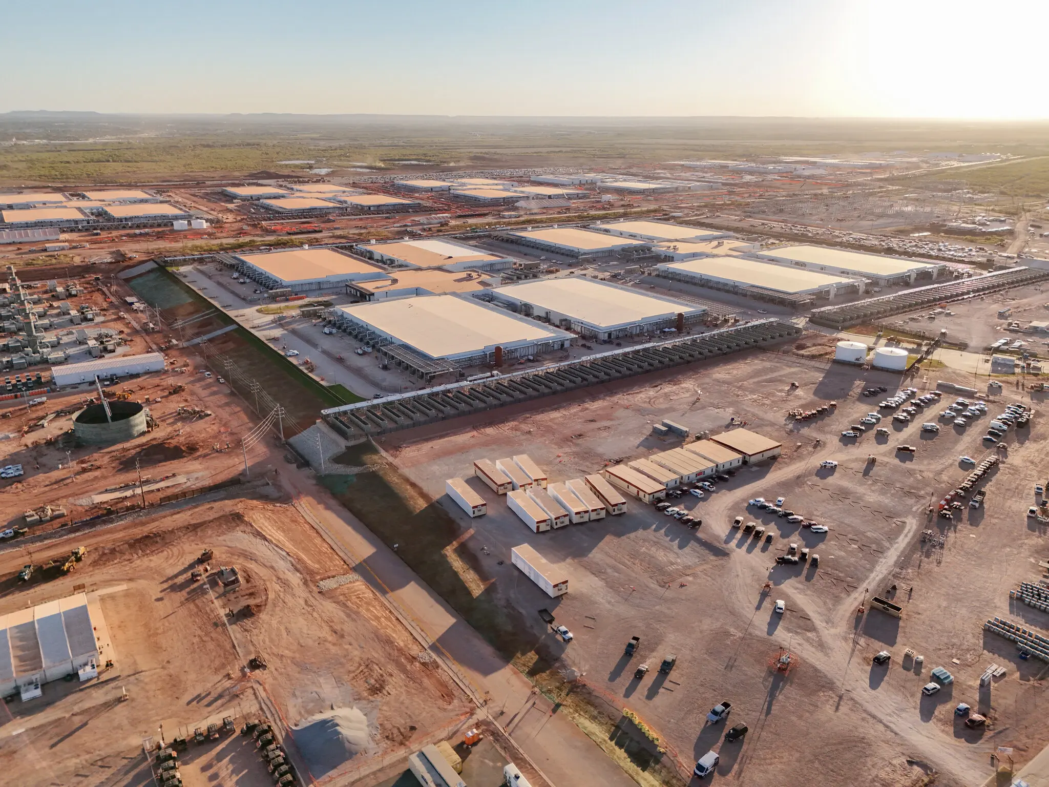 A data center built by OpenAI and Oracle in Abilene, Texas.